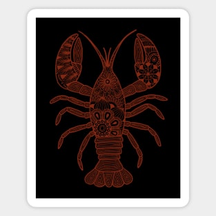 Lobster (black and brown vertical) Magnet